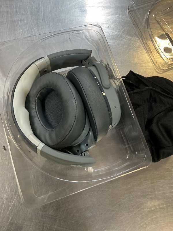 Photo 1 of Skullcandy Crusher Evo Wireless Bluetooth Headphones with Multi-Sensory Bass, Noise Isolating Over-Ear Fit, Up to 40 Hours Battery, Microphone for iPhone Android - Chill Grey