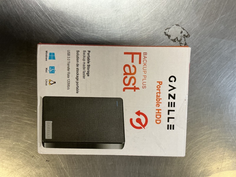 Photo 1 of GAZELLE High-Speed 1TB Ultra Slim Portable External Hard Drive - 2-in-1 Type C & USB 3.0, Compatible with PC, Mac, Laptop, PS4, Xbox, iPad, Tablet, Mobile (Black) - 1 Year Warranty