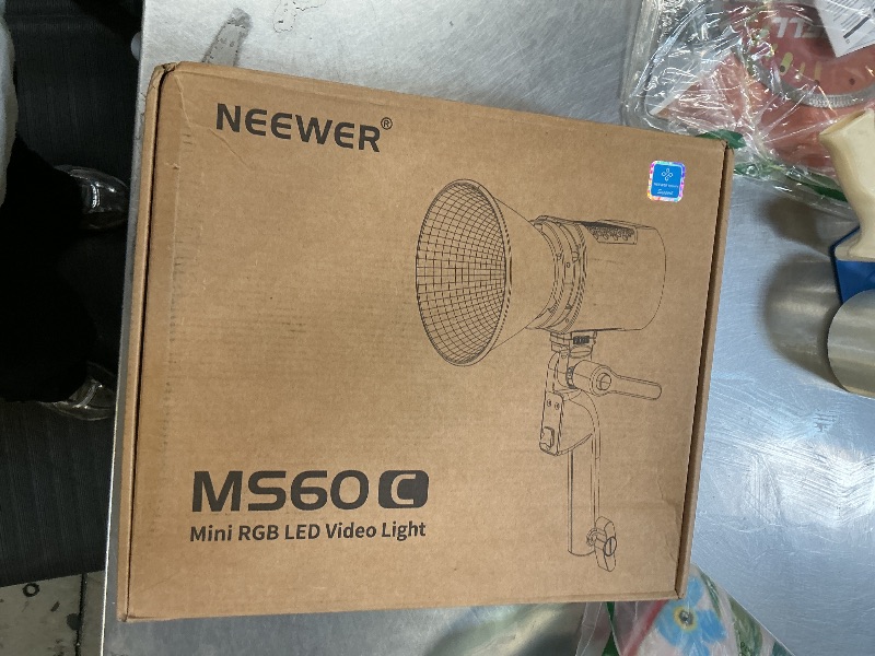 Photo 1 of NEEWER MS60C RGBWW LED Video Light with 2.4G/APP Control, 65W Metal Mini RGB COB Continuous Output Lighting Bowens Mount Handheld Spotlight 2700K-6500K,8300lux/1m, CRI 97+/TLCI 98+,17 Effects + RGBCW