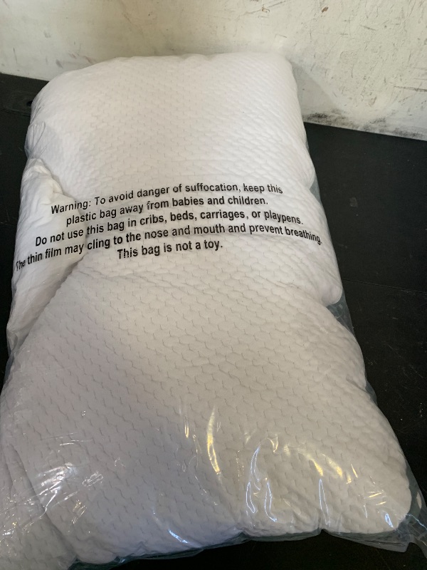View 2 of Eli & Elm Best Ergonomic Side Sleeper Pillow for Neck Pain. Supportive Cooling Latex Fill. U-Shape Contoured Design. King & Queen Size (Queen (U.S. Standard), with Pillow Case)