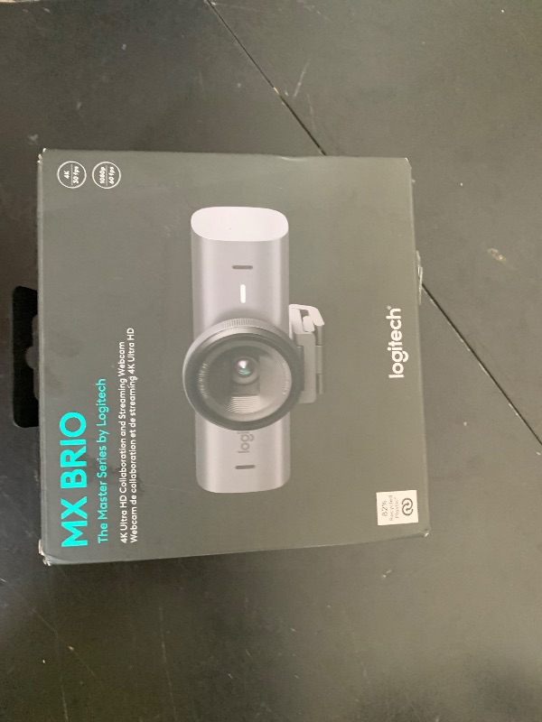 Photo 1 of Logitech MX Brio Ultra HD 4K Webcam for Collaboration and Streaming, 1080p 60 FPS, Show Mode, Works with Microsoft Teams, Zoom, Google Meet, Nintendo Switch 2, Graphite