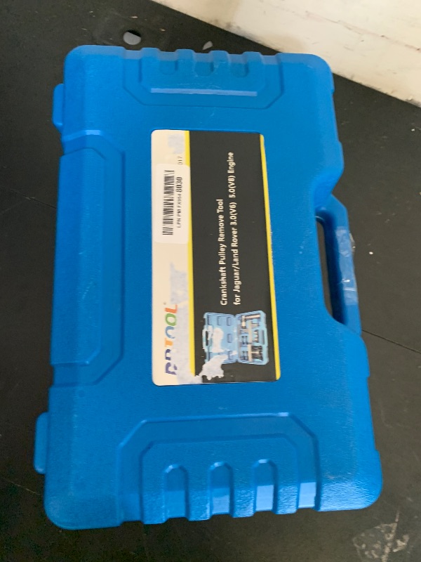 Photo 1 of DPTOOL Crankshaft Pulley Removal Install Tool Crankshaft Damper Remover Puller Compatible with Jaguar Land Rover 3.0 V6, 5.0 V8 303-1437 303-1438 303-1439 303-1440 303-1441