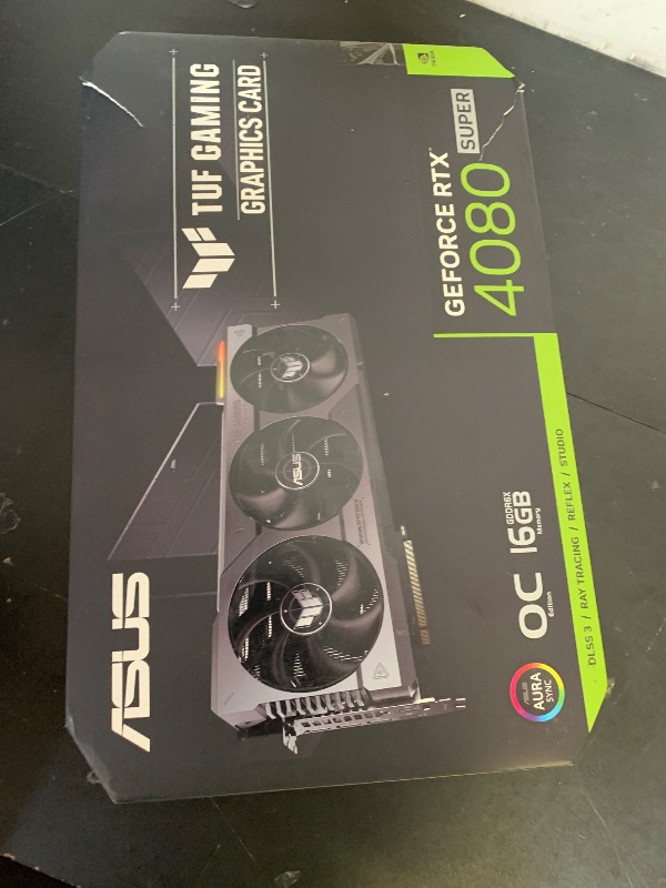 Photo 1 of ASUS TUF Gaming NVIDIA GeForce RTX™ 4080 Super OC Edition Gaming Graphics Card (PCIe 4.0, 16GB GDDR6X, HDMI 2.1a, DisplayPort 1.4a)