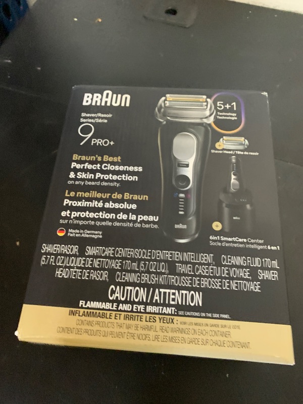 Photo 1 of Braun Series 9 PRO+ Electric Shaver, Pro SensoAdapt, 6in1 SmartCare Center, Wet & Dry Razor, 9660CCPS, Black