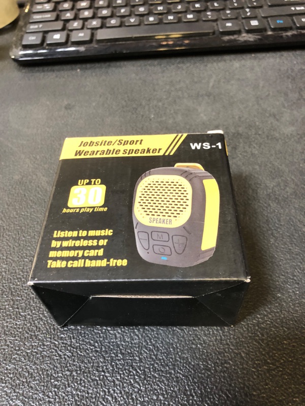 Photo 1 of Rckskaya Wearable Bluetooth V5.3 Speaker, Clip-On Wireless Jobsite 30H Playtime IPX7 Waterproof TWS Portable Speaker, Built-in ENC for Mic Music/Calls for Home and Outdoor, Travel (Army Green)