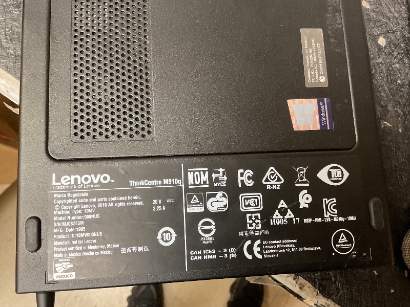 Photo 1 of Lenovo ThinkCentre M910q Tiny Desktop Computer Windows 11 Pro - Intel Core i5-6500T 2.5GHz, 8GB RAM, 256GB SSD, USB 3.0, DisplayPort, WiFi, BT Mini PC Win 11 (Renewed)