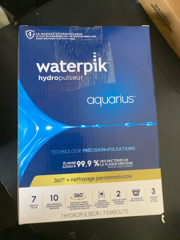 Photo 1 of Waterpik Aquarius Water Flosser For Teeth Cleaning, Gums, Braces, Dental Care, Electric Power With 10 Settings, 7 Tips For Multiple Users And Needs, ADA Accepted, Black WP-662, Packaging May Vary