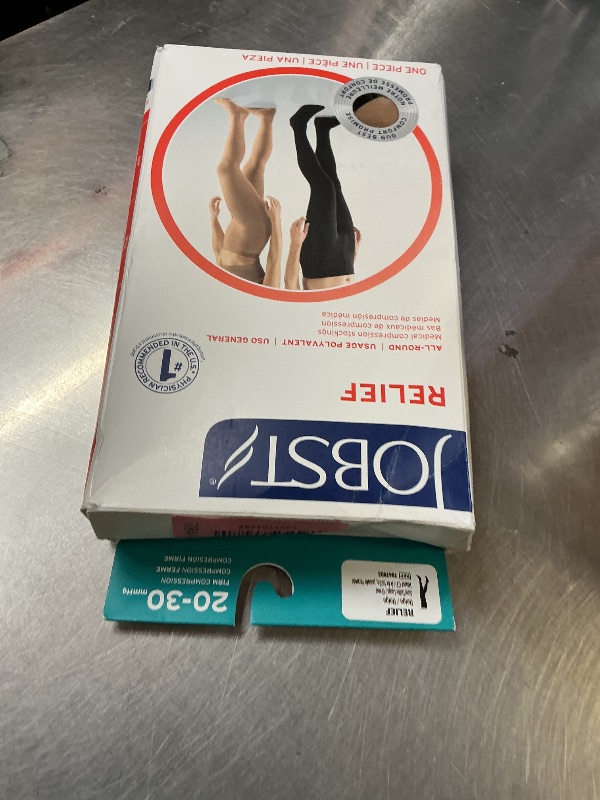 Photo 1 of JOBST? Relief 20-30mmHg Compression Stockings Waist High, Closed Toe, Beige, Large