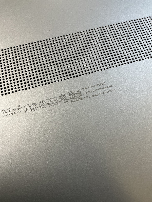Photo 1 of **NONFUNCTIONAL, SOLD FOR PARTS** HP 17.3 inch 1920 x 1080 (Full HD) Laptop | AMD Ryzen 5 7430U(Beat i7-1255U) | AMD Radeon Graphics | HDMI|Silver| 16GB RAM | 512GB SSD | Windows 11 S | Bundle with 64GB USB Flash Drive