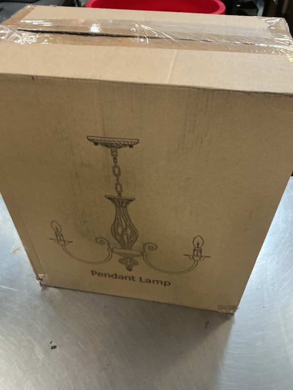 Photo 1 of 6-Light Farmhouse Candle Chandelier for Living Room, Rustic Industrial Pendant Ceiling Light fixture, Vintage Hanging Lamp for Bedroom Hallway Kitchen Dining Room Foyer, Matte Black E12 Socket