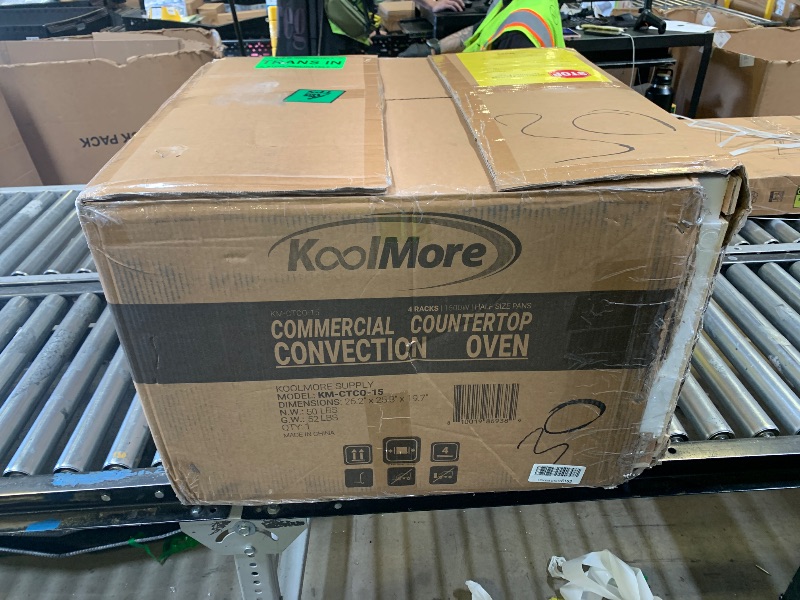 Photo 1 of KoolMore 23 in. Commercial Countertop Convection Oven for Half-Size Pans with 4 Racks 1600W of Power in Stainless-Steel, ETL Listed for Safety and Sanitation (KM-CTCO-15)