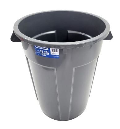 Photo 1 of Magnum Tool Group Pro Series Trash Can 55 Gallon Plastic Grey (set of 5)
