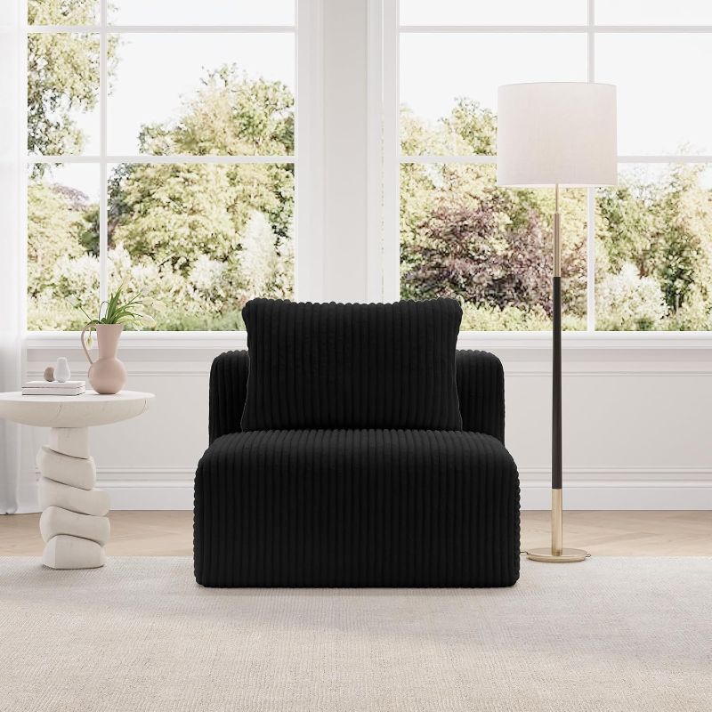 Photo 1 of Novilla Modular Sectional Sofa, Modern Cloud Sectional Couch with Smarts Coil® Support, Upholstered Boneless Couch for Living Room Apartments Bedroom, No Assembly Required (Armless Chair)
