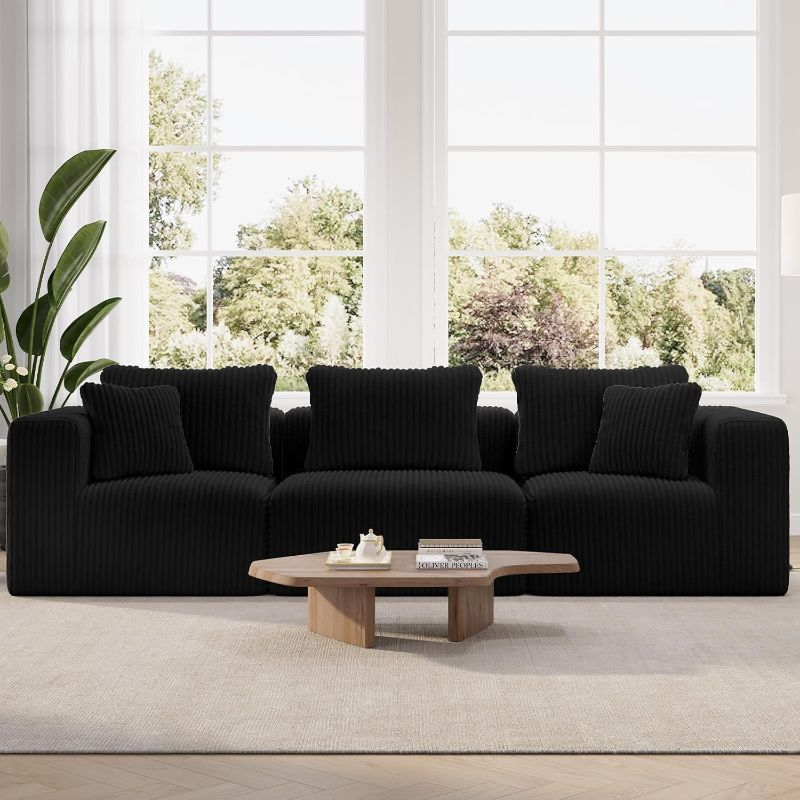 Photo 1 of Novilla 106" Modular Sectional Sofa, Modern Cloud Sectional Couch with Smarts Coil® Support, Upholstered Boneless Couch for Living Room Apartments Bedroom, No Assembly Required (3 Seat)
