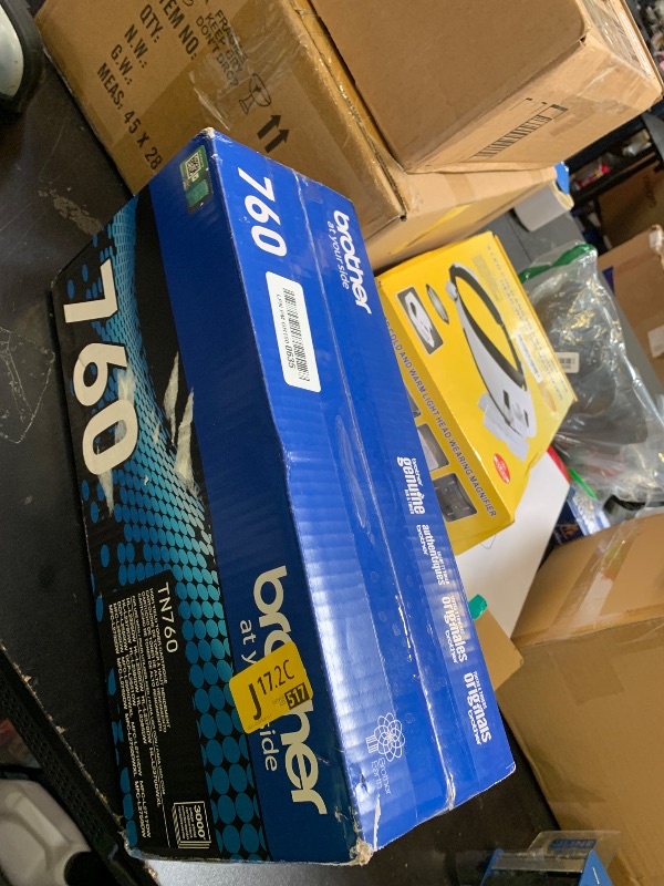Photo 1 of Brother Genuine TN760 High Yield Black Toner Cartridge, (for use with MFC-L2710DW MFC-L2750DW HL-L2350DW HL-L2370DW HL-L2395DW HL-L2390DW DCP-L2550DW Printers) (Pack of 1)