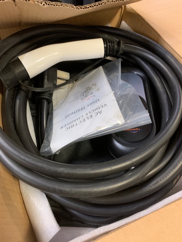 Photo 1 of Tesla Charger, Level 2 EV Charger 50Amp 240V with NEMA 14-50 Plug, 25FT Cable Portable Electric Car Charging Station for Tesla Model S/3/X/Y/Cybertruck, Home & Outdoor Use, Delay Timer, LCD Display