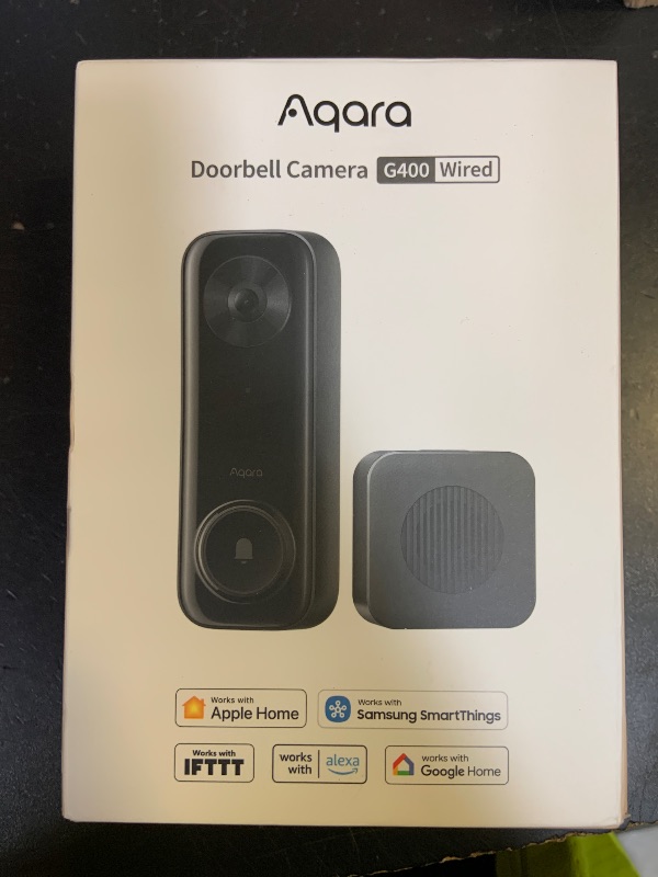 Photo 1 of Aqara Doorbell Camera G400 with Chime, Wired/PoE, HomeKit Secure Video, 2K HD Head-to-toe View, 2-Way Audio, 2.4/5GHz Wi-Fi 6, Supports Alexa/Google/SmartThings, Local Detection & 24/7 Recording, IP65