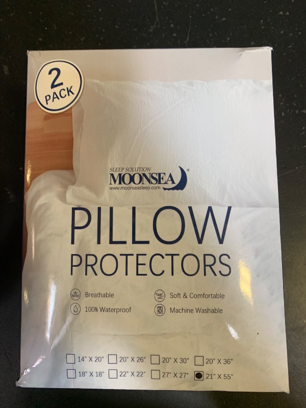 Photo 1 of Waterproof Pillow Protector Body Size 2 Pack, Body Pillow Cover with Zipper 21"x 55" Pillow Protector Pillow Covers Encasement Pillow Case White