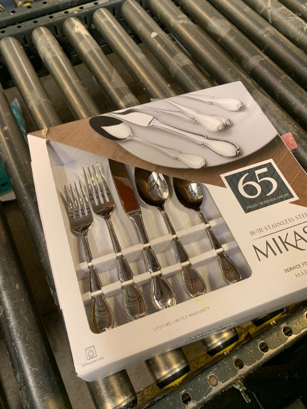 Photo 1 of Mikasa Marseille 18.10 65 Piece Stainless Steel Flatware Set, Service for 12