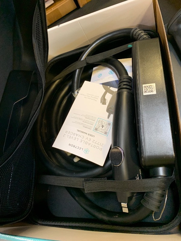 Photo 1 of Lectron Level 2 J1772 Charger (WiFi Version) - 240V, 40 Amp, NEMA 14-50 Plug, 16 ft Extension Cord - Portable Electric Car Charger for J1772 Evs