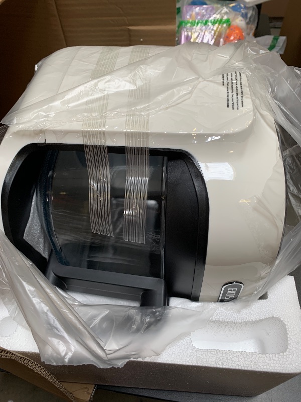Photo 1 of BOSWELL Glass Air Fryer, 7.5QT with Transparent Fry Bowl, Circulating Heating, Temperature Control, Air Fryer Roast, Dishwasher Safe (white)