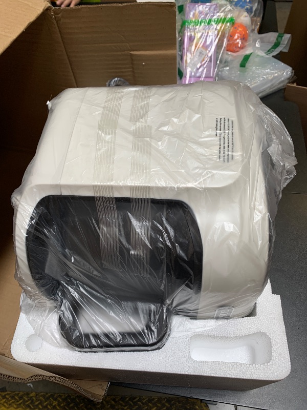 Photo 1 of BOSWELL Glass Air Fryer, 7.5QT with Transparent Fry Bowl, Circulating Heating, Temperature Control, Air Fryer Roast, Dishwasher Safe (white)