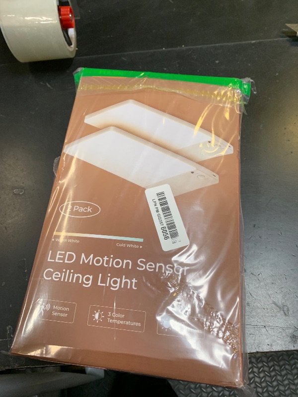 Photo 1 of FULEN 2 Pack Rechargeable Motion Sensor Ceiling Light Upgraded, Cordless Closet Light with 12000mAh Battery, LED Shower Light for Bathroom,Pantry,Porch,Garage,3000K/4500K/6000K, Remote Control