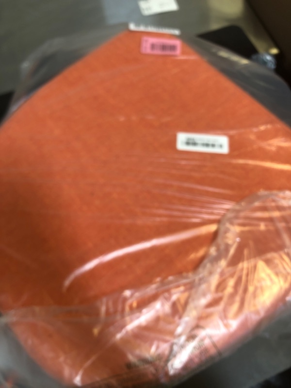 Photo 1 of IASEAHK Chair Cushions for Dining Chairs Set of 4, Non Slip Kitchen Chair Pads, 17" x 16" x 2", Indoor Dining Chair Cushions with Ties, D-Shaped Seat Cushions for Kitchen Chairs, Orange