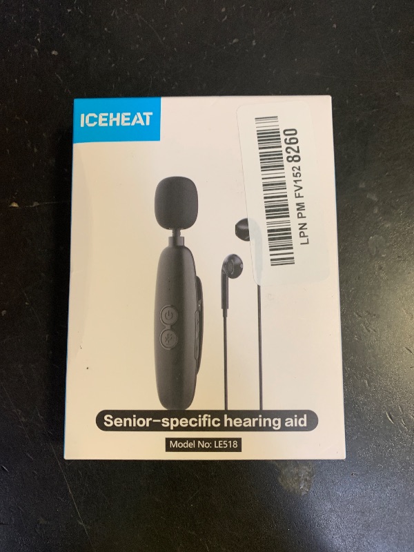 Photo 1 of IceHeat Personal Sound Amplifier for Seniors – Affordable & Easy-to-Use, 50dB Gain, 7-Level Tone Control, Noise Cancelling, Rechargeable with Long Battery Life, Black