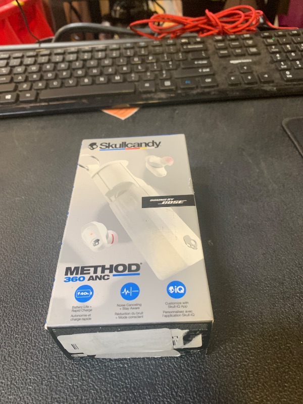 Photo 1 of Skullcandy Method 360 ANC Wireless Earbuds, Sound by Bose, Bluetooth Headphones, Premium Noise Cancelling, Up to 40 Hrs Battery, Sweat and Water Resistant, Microphone for iPhone Android - Bone