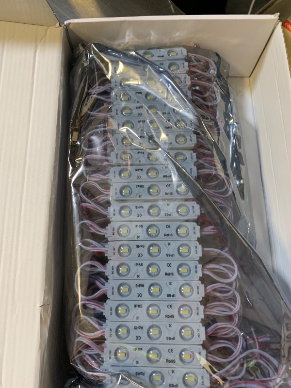 Photo 1 of AOOYUANKE Led Module, LED Windows Lights 6000K 200pcs 99Ft 5730 SMD 150LM Per LED Module IP65 Waterproof for Letter Sign Advertising Signs.(White Light)