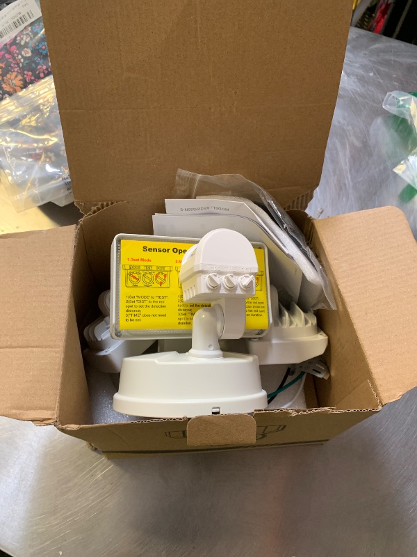 Photo 1 of Abovizo 85W LED Security Lights Motion Sensor Light Outdoor, 8500LM Dusk to Dawn, IP65 Waterproof, 6500K, 3 Head Motion Detected Flood Light, Floodlight for Outside, Garage, Yard, Porch (White)