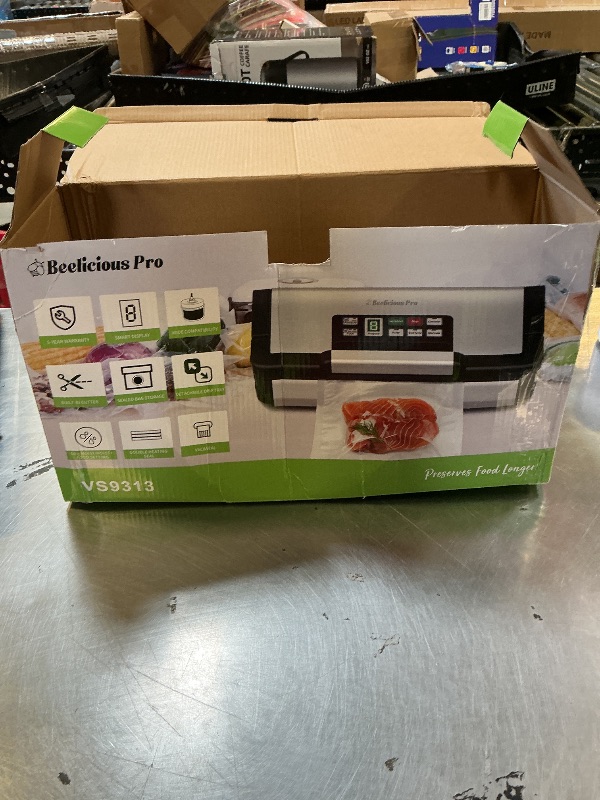 Photo 1 of 95kPa Vacuum Sealer Machine with AquaLock Technology, for Moist Seals, 2X Seal & 130W, Fully Automatic Food Sealer, Built-In Cutter, Bag Storage & Hose, Precision Sealing, 2 Bag Rolls,Stainless Steel
