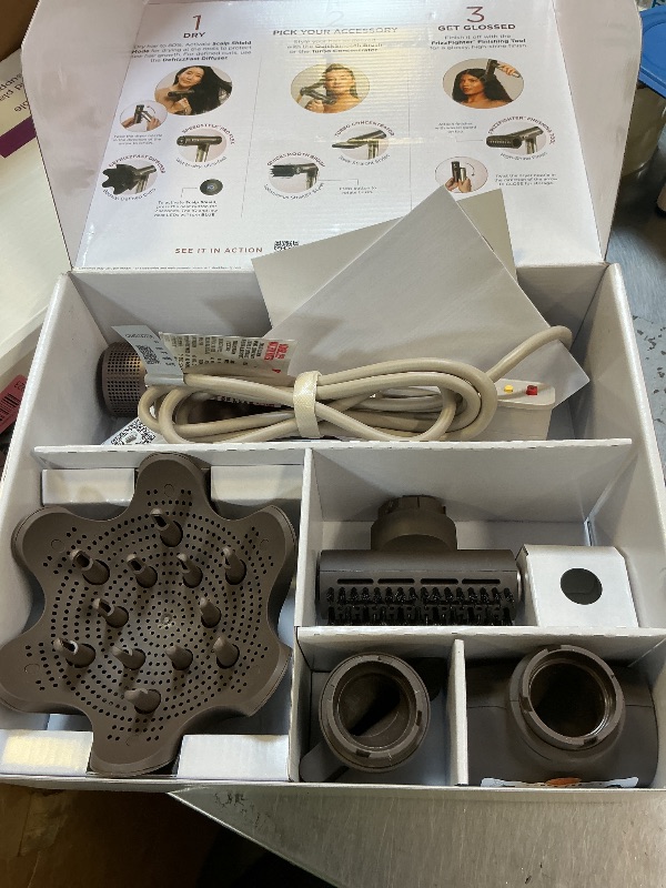 Photo 1 of Shark SpeedStyle Pro Flex Professional Performance High-Velocity Hair Dryer System with Scalp Shield & IQ Speed Styling and Drying Suite, Lightweight, Ionic, No Heat Damage, Mocha Silver, HD542
