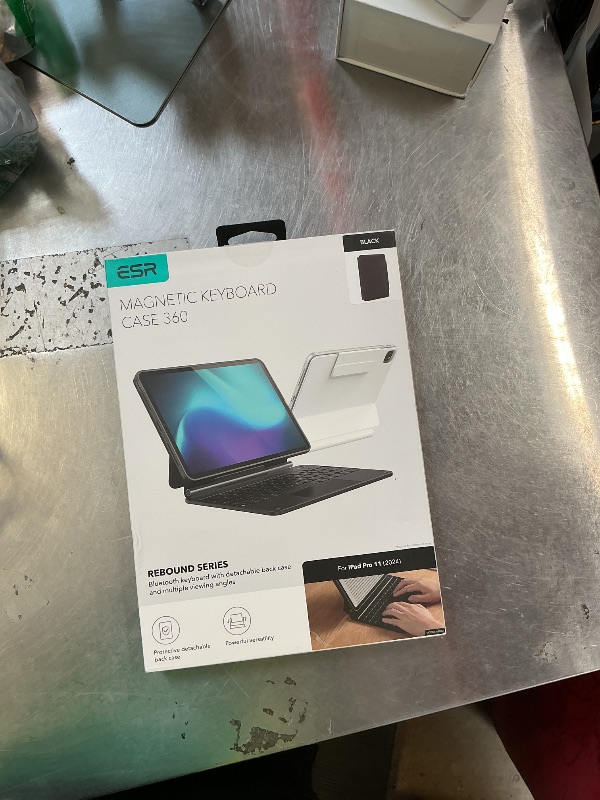 Photo 1 of ESR iPad Pro 11 Inch Case with Keyboard (M5/M4, 2025/2024), iPad Pro 11(5th) Keyboard Case with Easy-Set Magnetic Stand, Portrait/Landscape Modes, Removable Protective Case, Rebound 360 Series, Black