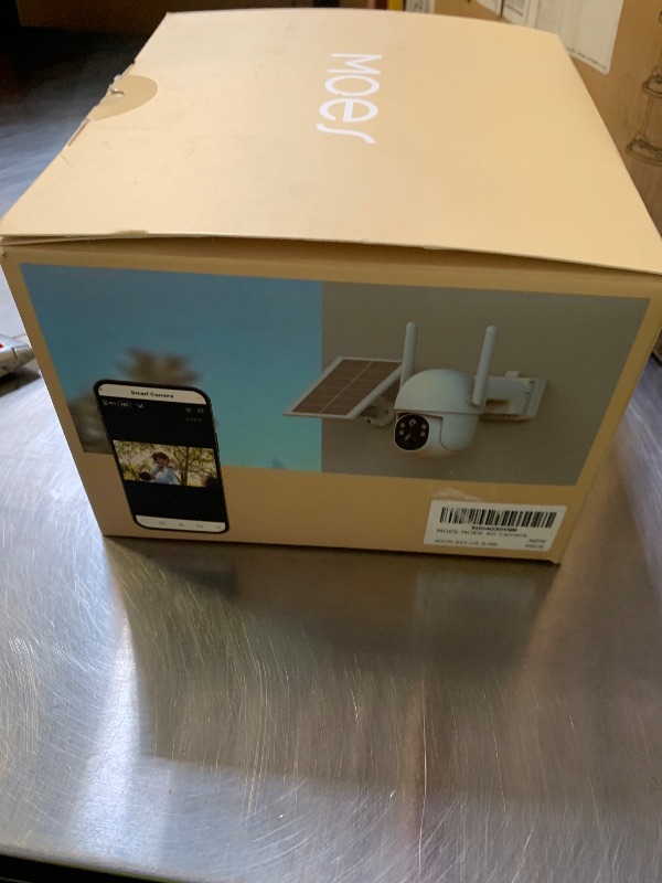 Photo 1 of MOES 4G LTE Cellular Solar Security Camera, Lifetime Free Unlimited Data 2K Wireless Outdoor Surveillance, Color Night Vision, AI PIR Motion Sensor Detection, Built-in VSIM Card, 32GB Storage