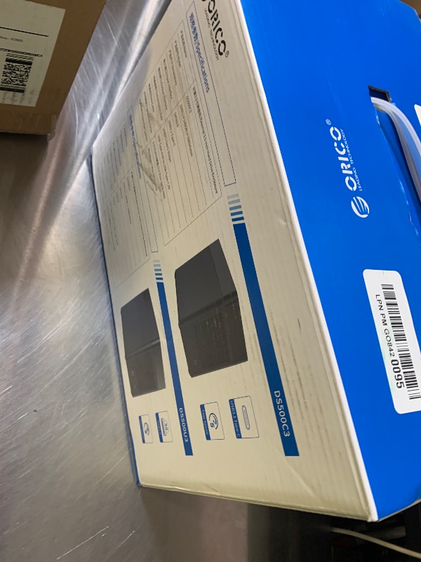 Photo 1 of ORICO 5 Bay Hard Drive Enclosure USB 3.0 to SATA Magnetic Tool-Free External HDD Docking Station Case with 12V/6.5A Power Adapter for Family Storage Supports 2.5/3.5 inch Drives Max 110TB (5x22TB)
