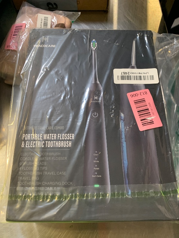 Photo 1 of 2-1 Oral Clean Kit- Water Dental flosser & Electric Toothbrush Combo- Brushing & Flossing- for Teeth Cleaning and Gum Health (Black)