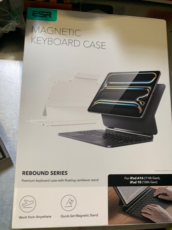 Photo 1 of ESR iPad 11th(A16, 2025)/10th Gen Case with Keyboard, Magic Keyboard Case with Backlit Keys, Easy-Set Floating Cantilever Stand, Precision Multi-Touch Trackpad, Black