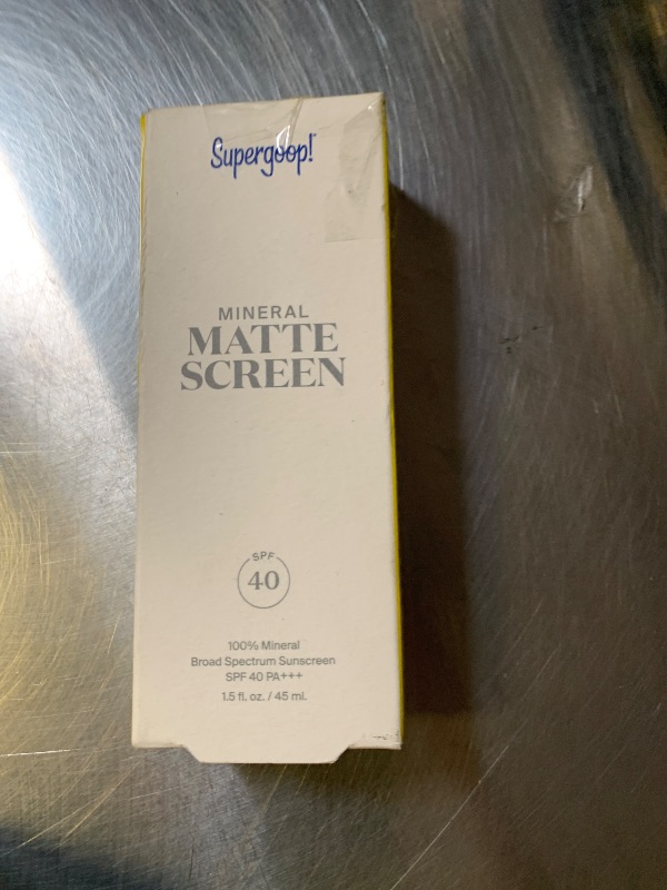 Photo 1 of Supergoop! Mineral Mattescreen (SPF 40) - 45 mL - Mineral, Oil-Free Broad Spectrum Sunscreen - Smooths Skin’s Appearance, Minimizes Pores & Controls Shine - Water & Sweat Resistant