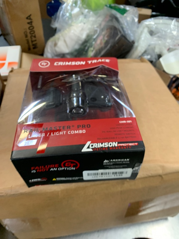 Photo 1 of Crimson Trace CMR-301 Railmaster Pro with Green Laser, Adjustable 1000 Lumen LED Flashlight and Rechargeable Battery for Shooting, Competition and Range