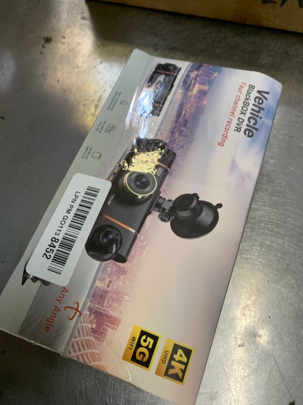 Photo 1 of 4 Channel 360° Dash Cam Front Rear Inside & Left Right,4K+1080P*3 FHD Car Camera,5GHz WiFi & App Control,8 IR Lamps Night Vision,24H Parking Mode,G-Sensor,Loop Recording,Includes 64GB SD Card?Black?