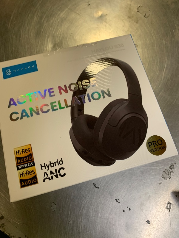 View 2 of HAYLOU S30 Pro Noise Cancelling Bluetooth Headphones, LDAC Hi-Res Audio, 5 HD Mics Call, 80H Playtime, Custom EQ via App, Bluetooth 5.4 Multipoint Connect, Wireless Headphones Over Ear