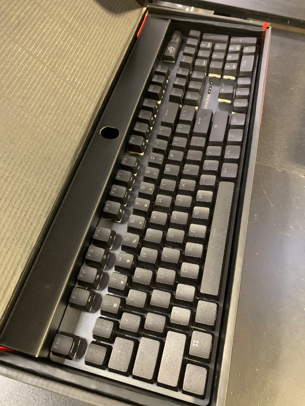 Photo 1 of ASUS ROG Strix Scope II X Wired USB Mechanical Gaming Keyboard – 100% Full-Size, Hot Swappable Pre-lubed ROG NX Snow V2 Linear Switches, PBT Keycaps, RGB, PC/Mac Support - Black