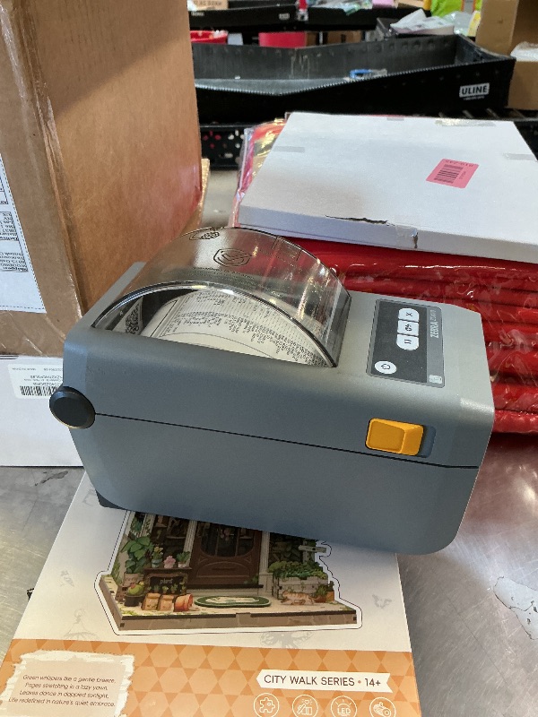 Photo 1 of Zebra - ZD410 Direct Thermal Desktop Printer for labels, Receipts, Barcodes, Tags, and Wrist Bands - Print Width of 2 in - USB, Bluetooth, and Wifi Connectivity - ZD41022-D01W01EZ (Renewed)
