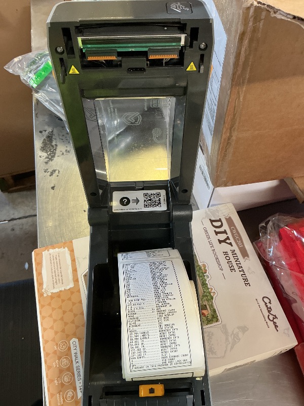 Photo 1 of Zebra - ZD410 Direct Thermal Desktop Printer for labels, Receipts, Barcodes, Tags, and Wrist Bands - Print Width of 2 in - USB, Bluetooth, and Wifi Connectivity - ZD41022-D01W01EZ (Renewed)