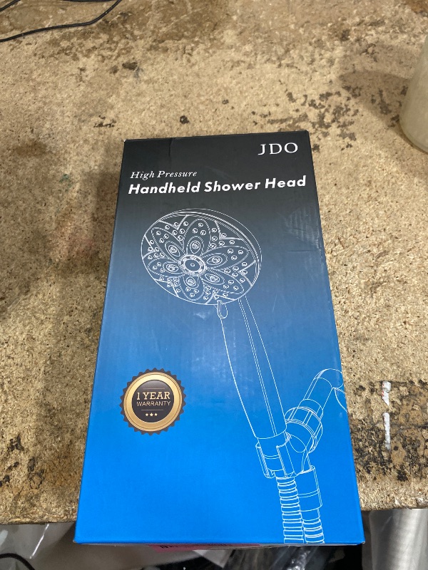 Photo 1 of **STOCK PHOTO FOR REFERENCE OF STYLE** U/K BRAND Shower Head with Handheld, High Pressure Handheld 6 Settings, Detachable Shower Head Set with Stainless Steel Hose and Shower Bracket (Matte Black)
