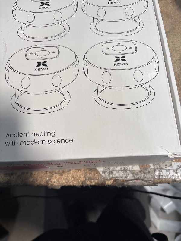 Photo 1 of **Only 3***REVO The Original 4-in-1 Smart Cupping Therapy Massager, Red Light Therapy for Targeted Pain Relief, Knots, Aches, Muscle Soreness, Circulation & Tighter Skin, Portable Cupping Kit (Four Pack)