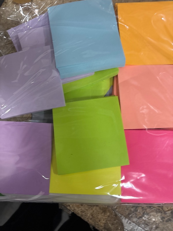 Photo 1 of (18 Pads) Pop Up Sticky Notes 3x3 Refills, Strong Adhesive Memo Pad Bulk with 9 Bright Colors, Suitable for Home, Office, School, Clean Removal