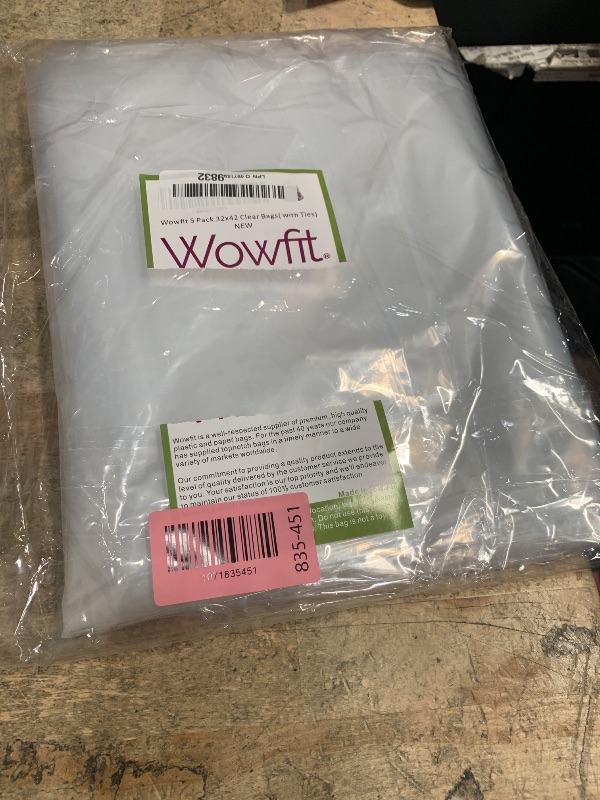View 2 of **MISSING SOME**Wowfit 5 CT 32x42 inches Big Large Clear Plastic Bags Perfect for Blanket, Duvets, Pillows, Plush Toys, Comforter and Basement Storage (1.6 Mil Flat Bags)